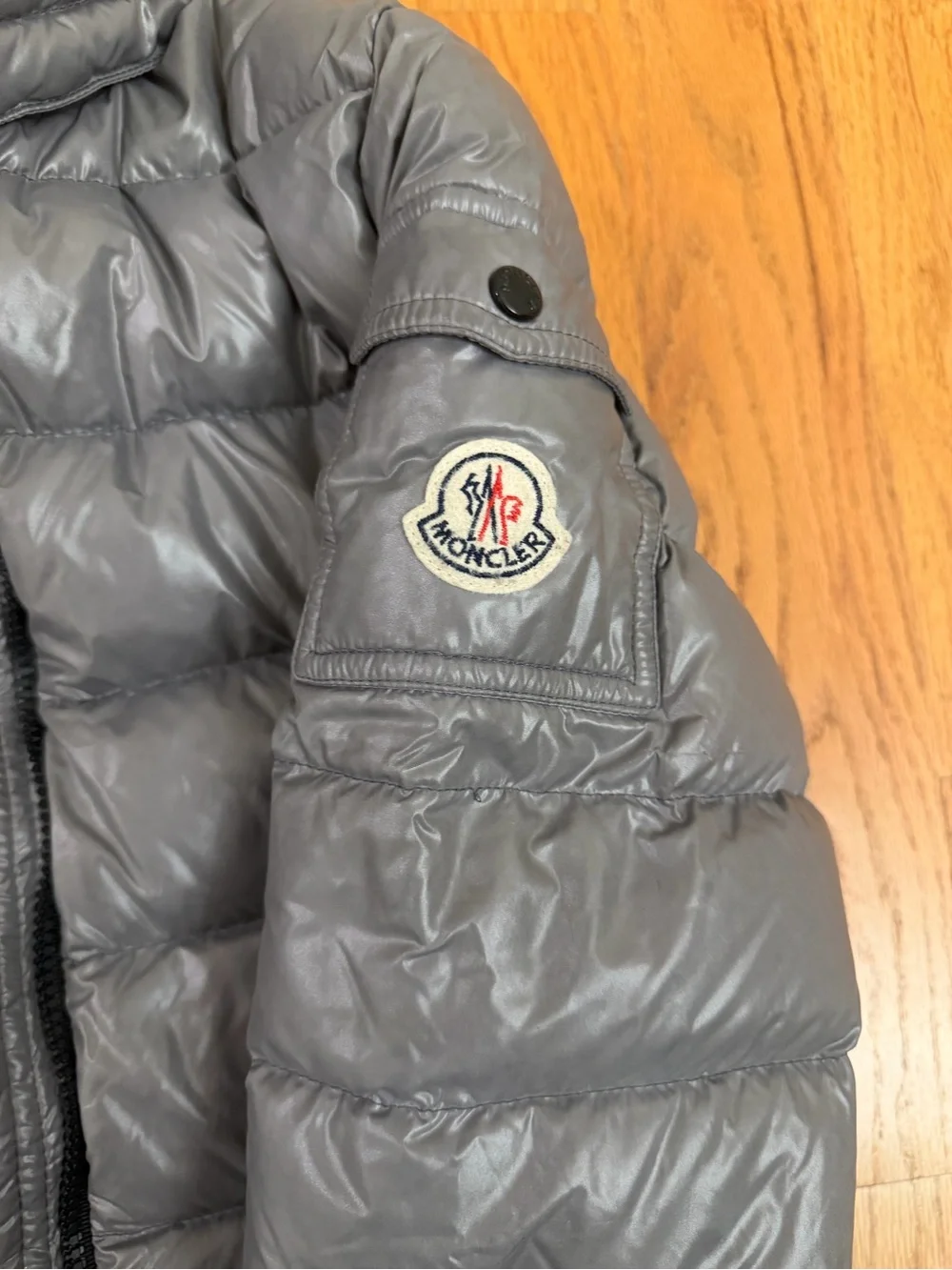 Moncler Steel Gray Quilted Kids Jacket